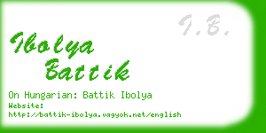 ibolya battik business card